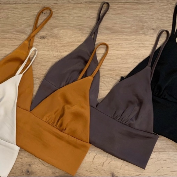 🔃 Reposh - Next Level Satin Bralette | Graphite🖤 - Picture 6 of 8